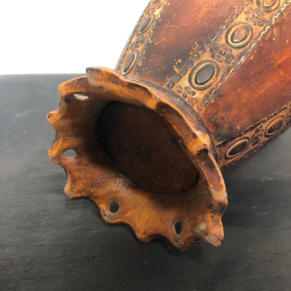 Vintage Embossed Metal Vase - Picture 5 of 8